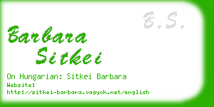 barbara sitkei business card